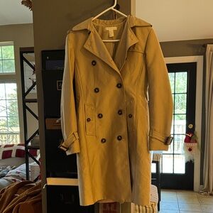 H&M Beige Double-Breasted Trench Coat